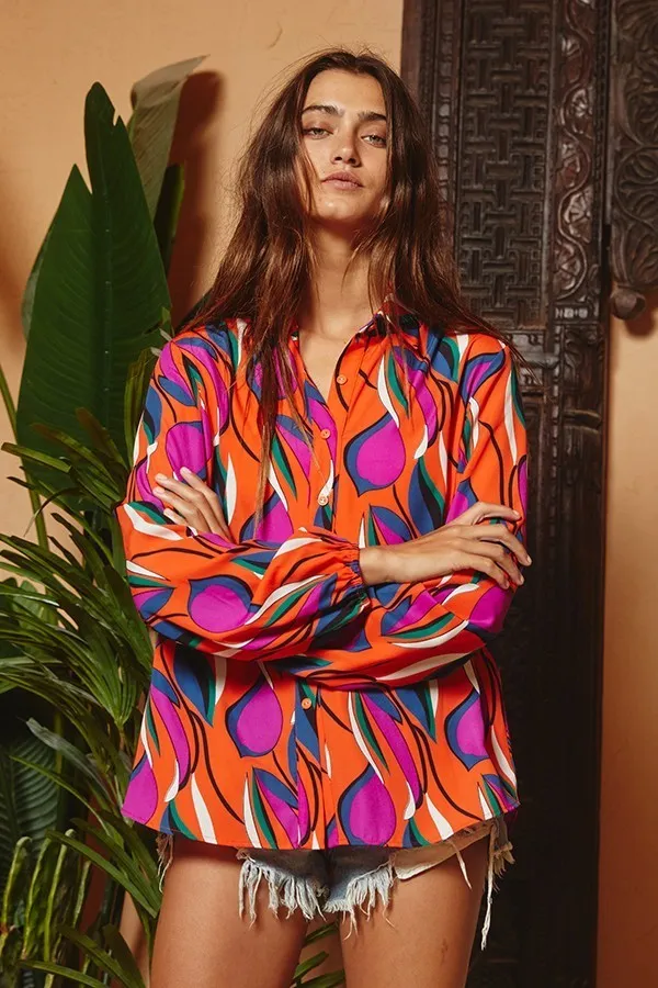 Colors of the Wind Button-Up Blouse