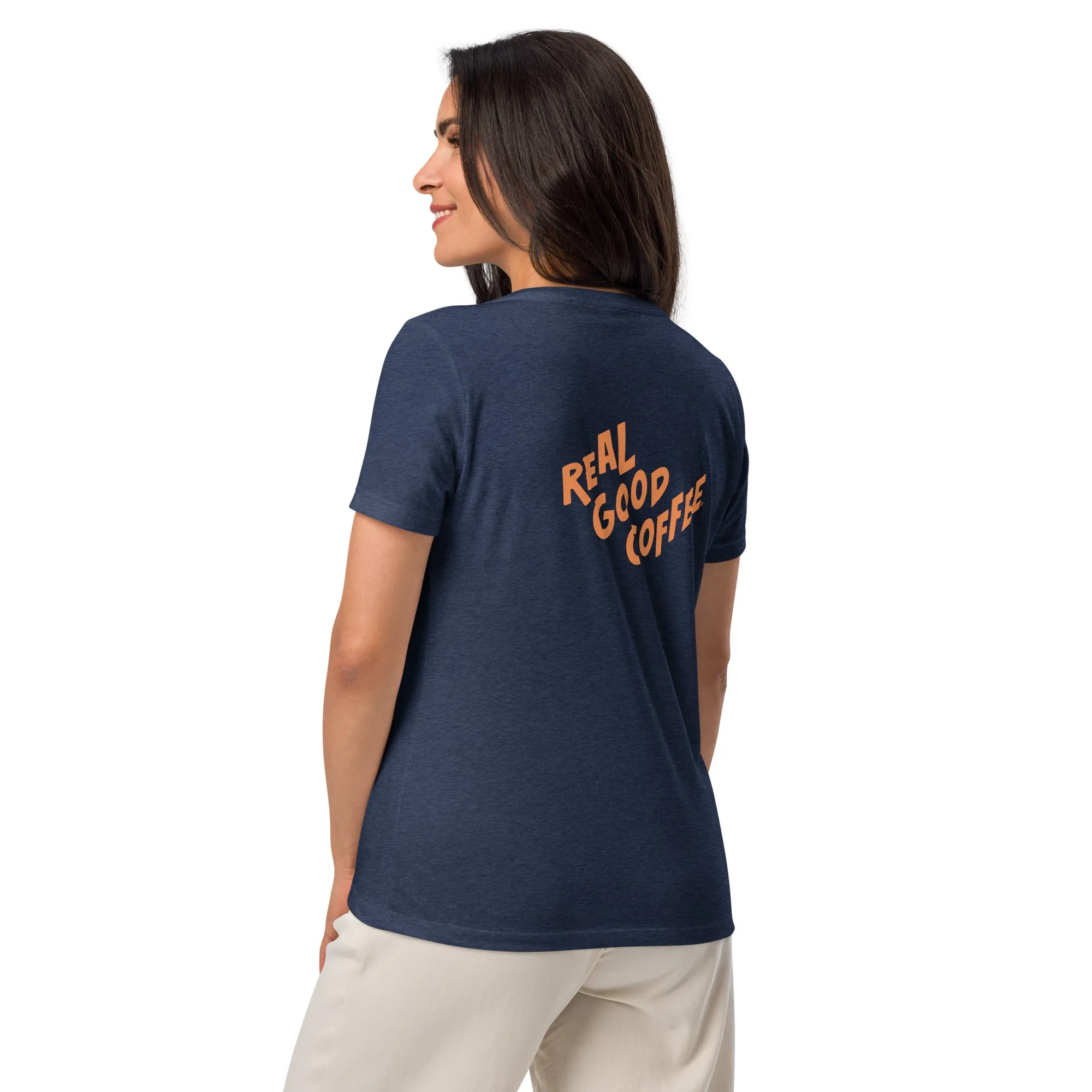 Compass Coffee Women’s Relaxed V-Neck
