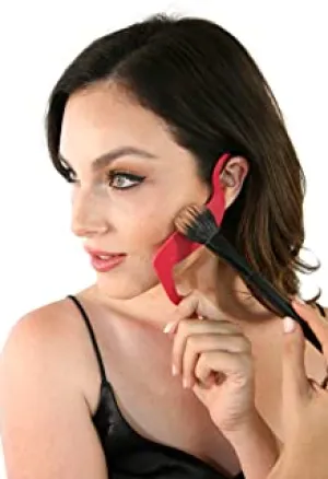 Contour by Revo - Stencil for Makeup Brushes Set - Eyebrow Pencil Tint Shaper- Nose Contour Palette Kit Organizer Tool - Contouring Cheeks & Nose - Use w/Foundation Beauty Sponge Bronzer Blush Powder