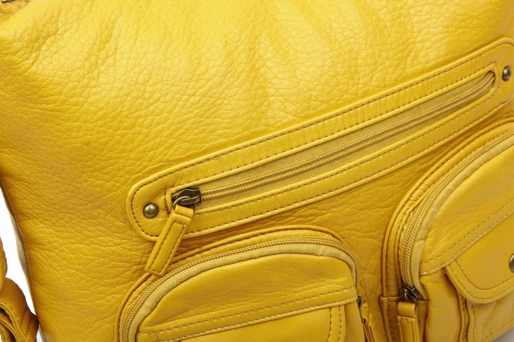Convertible Crossbody Backpack - Mustard