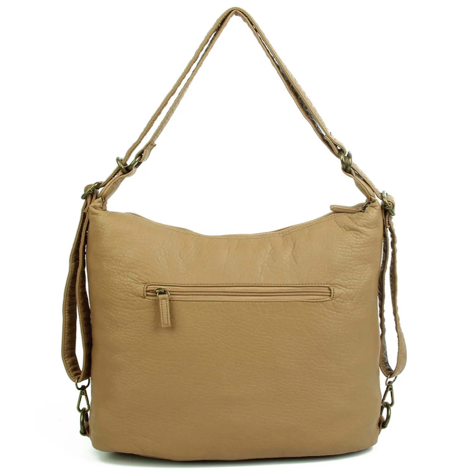 Convertible Crossbody Backpack - Sand
