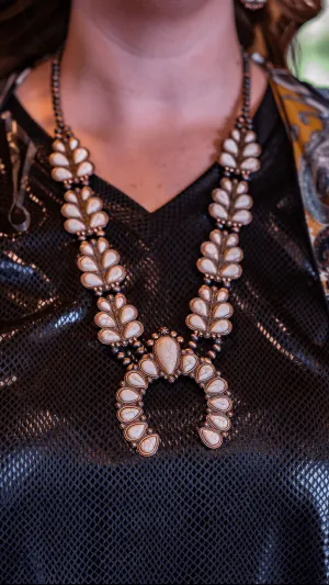 Copper Feather Squash Necklace