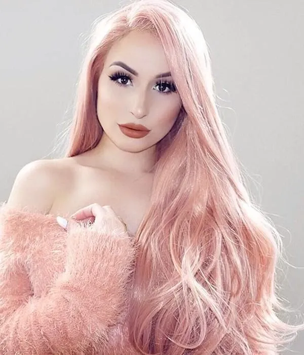 Coral Doll Pink wig