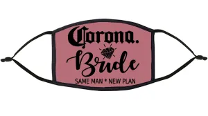 Corona Bride  Re-Usable Face Mask Black Text