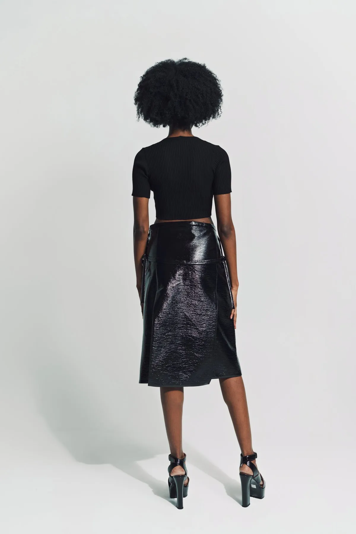 COURRÈGES | ONE STRAP VINYL SKIRT