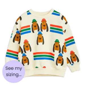 Cream All Over Bloodhound Relaxed Fit Jumper