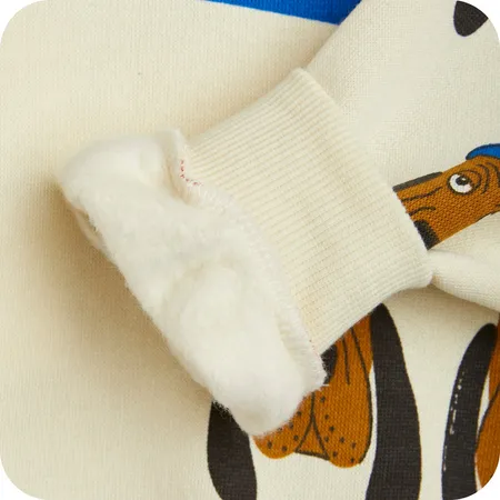 Cream All Over Bloodhound Relaxed Fit Jumper