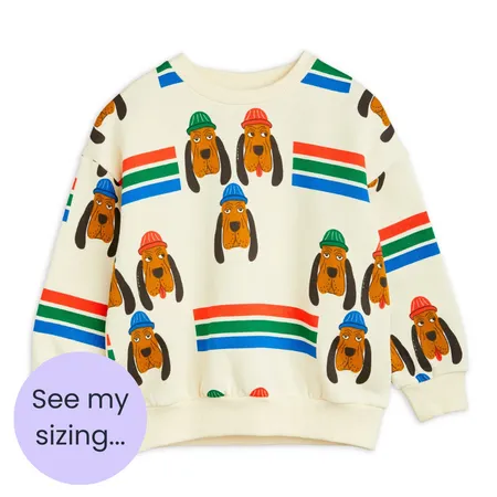 Cream All Over Bloodhound Relaxed Fit Jumper