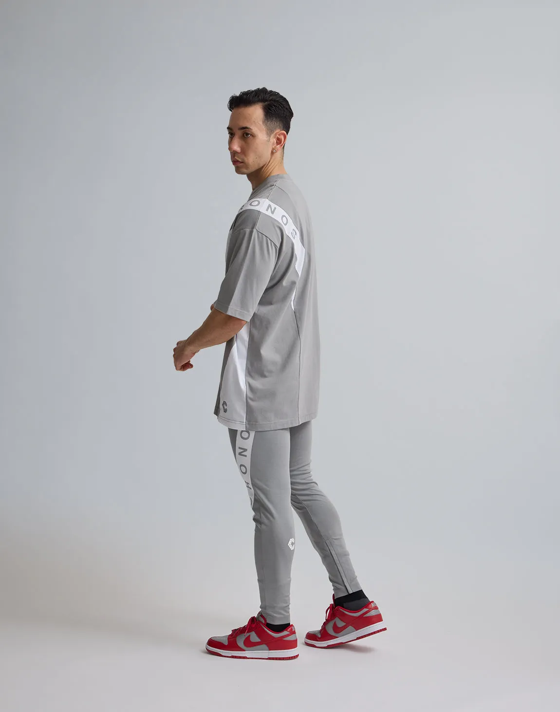 CRONOS DIAGONAL LINE LONGPANTS【GRAY】