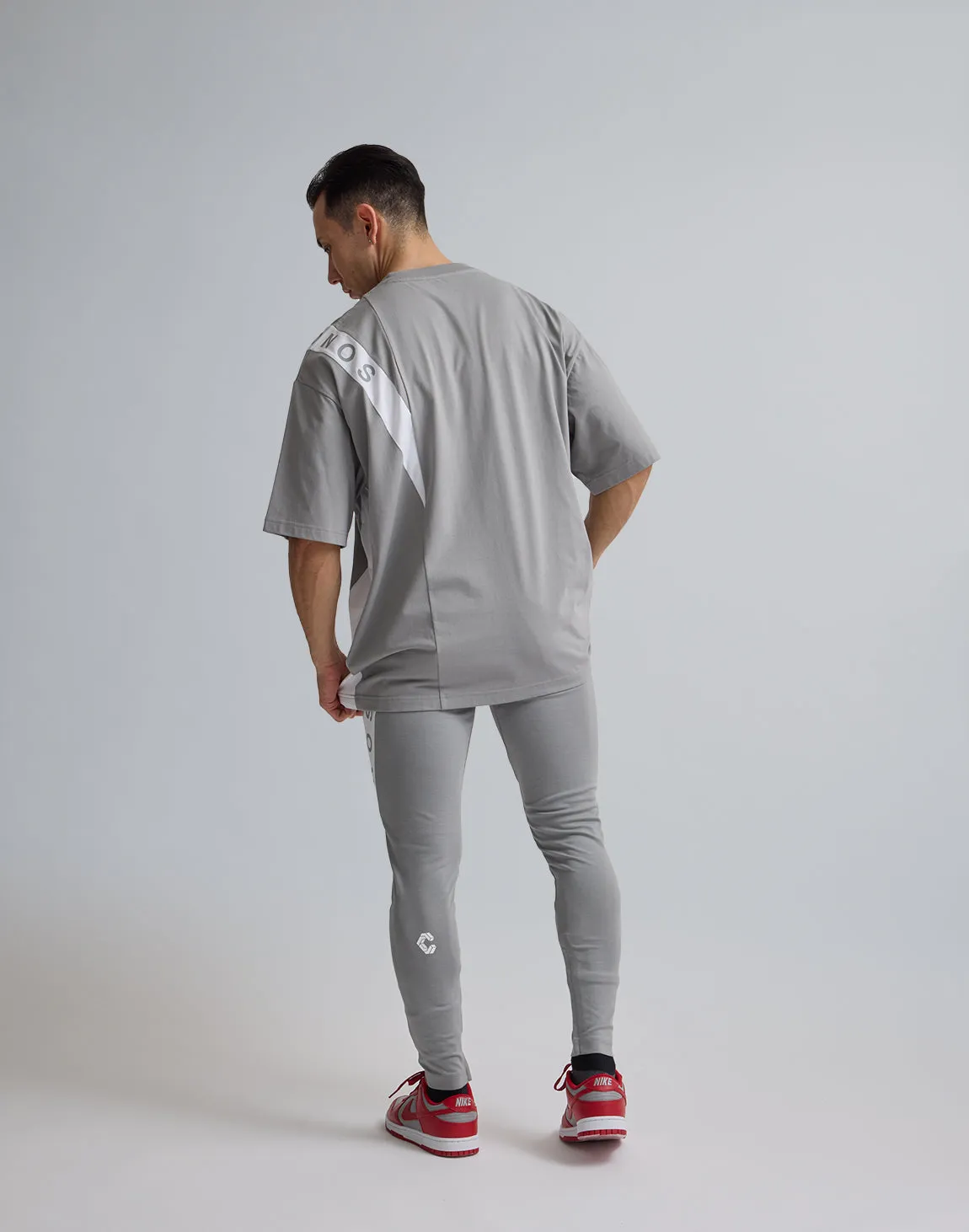 CRONOS DIAGONAL LINE LONGPANTS【GRAY】