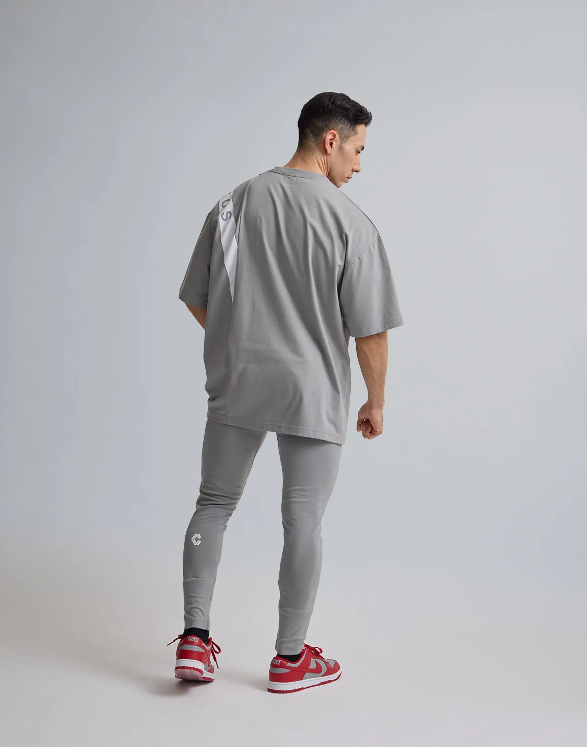 CRONOS DIAGONAL LINE LONGPANTS【GRAY】