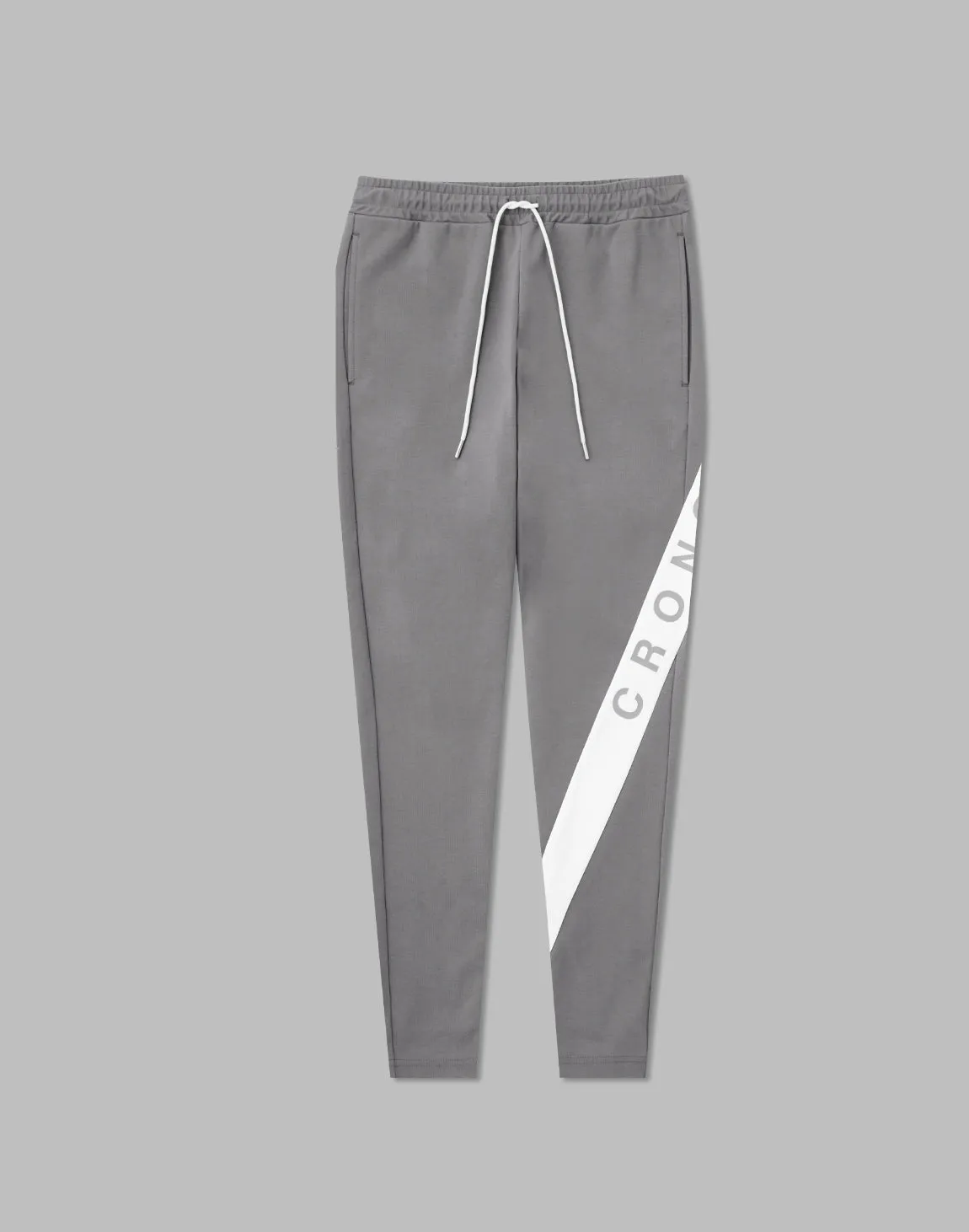 CRONOS DIAGONAL LINE LONGPANTS【GRAY】