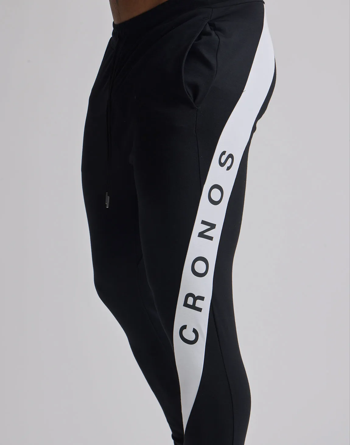CRONOS DIAGONAL LINE LONGPANTS【GRAY】