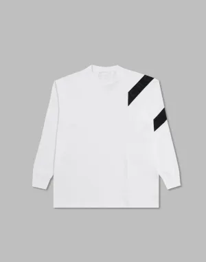 CRONOS Diagonal line paneling long Sleeve【WHITE】