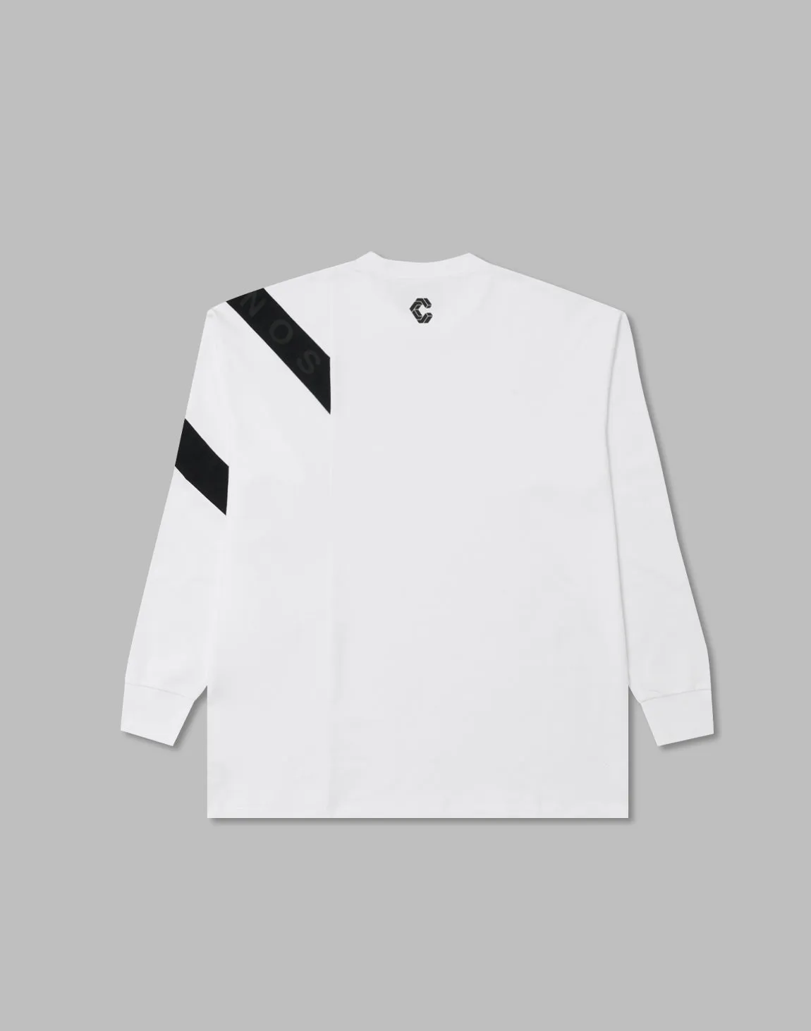 CRONOS Diagonal line paneling long Sleeve【WHITE】