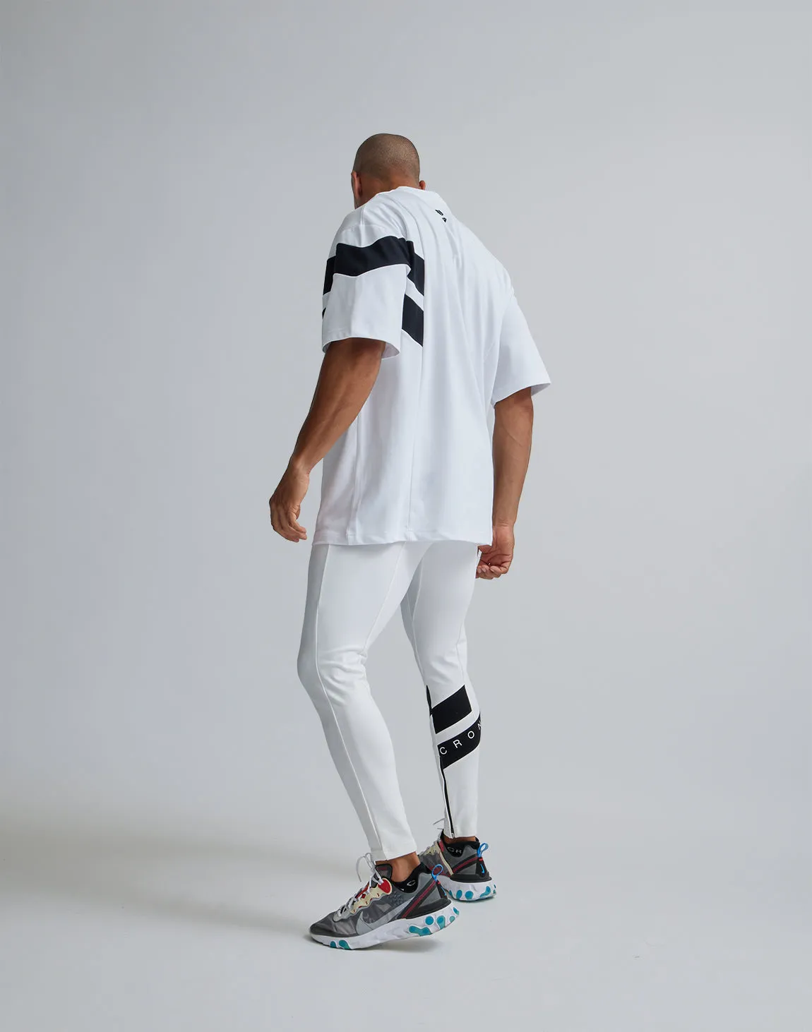 CRONOS DIAGONAl STRIPE LONGPANTS【WHITE】