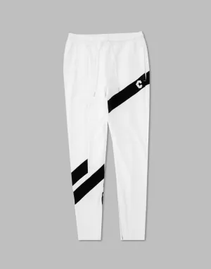 CRONOS DIAGONAl STRIPE LONGPANTS【WHITE】