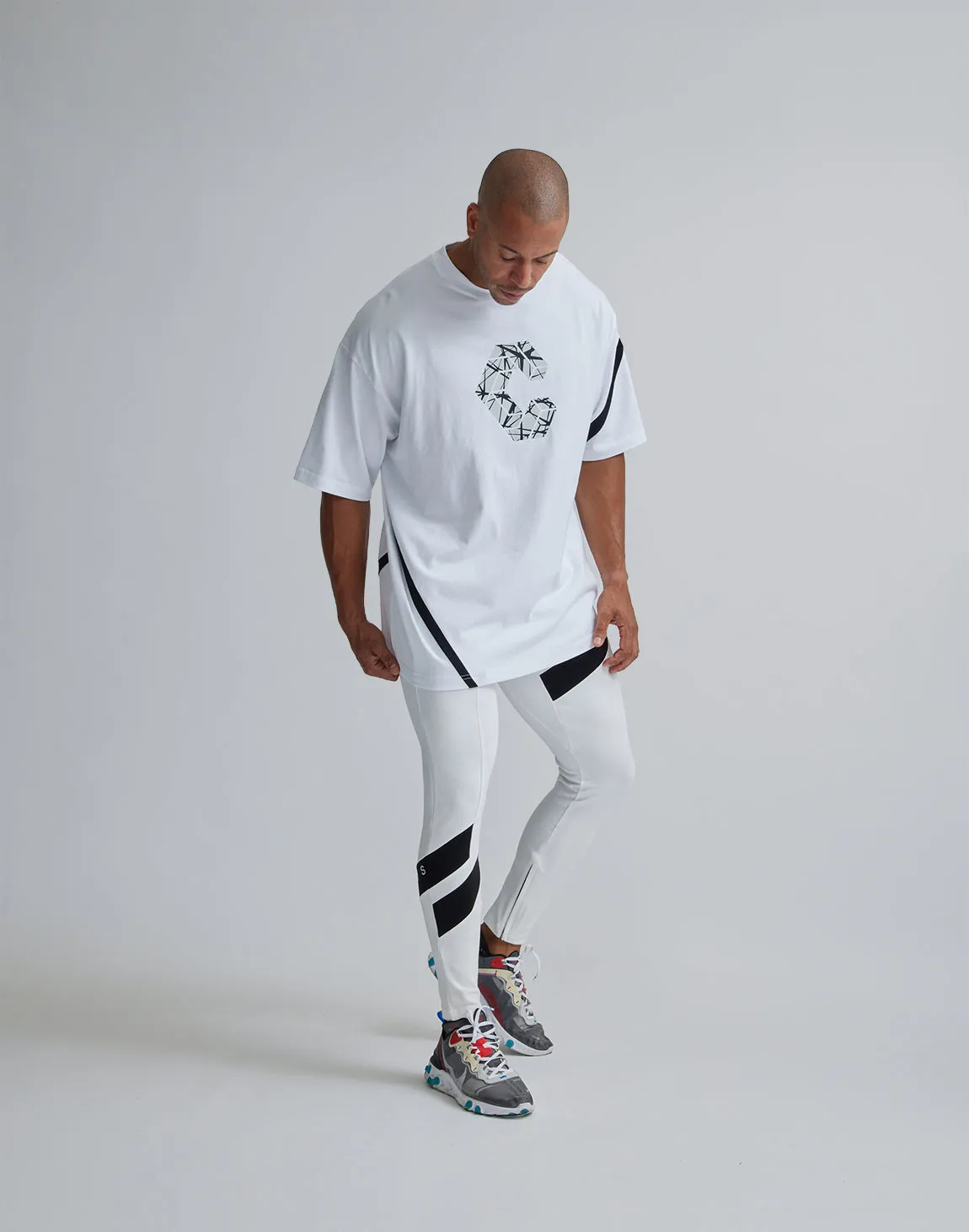 CRONOS DIAGONAl STRIPE LONGPANTS【WHITE】