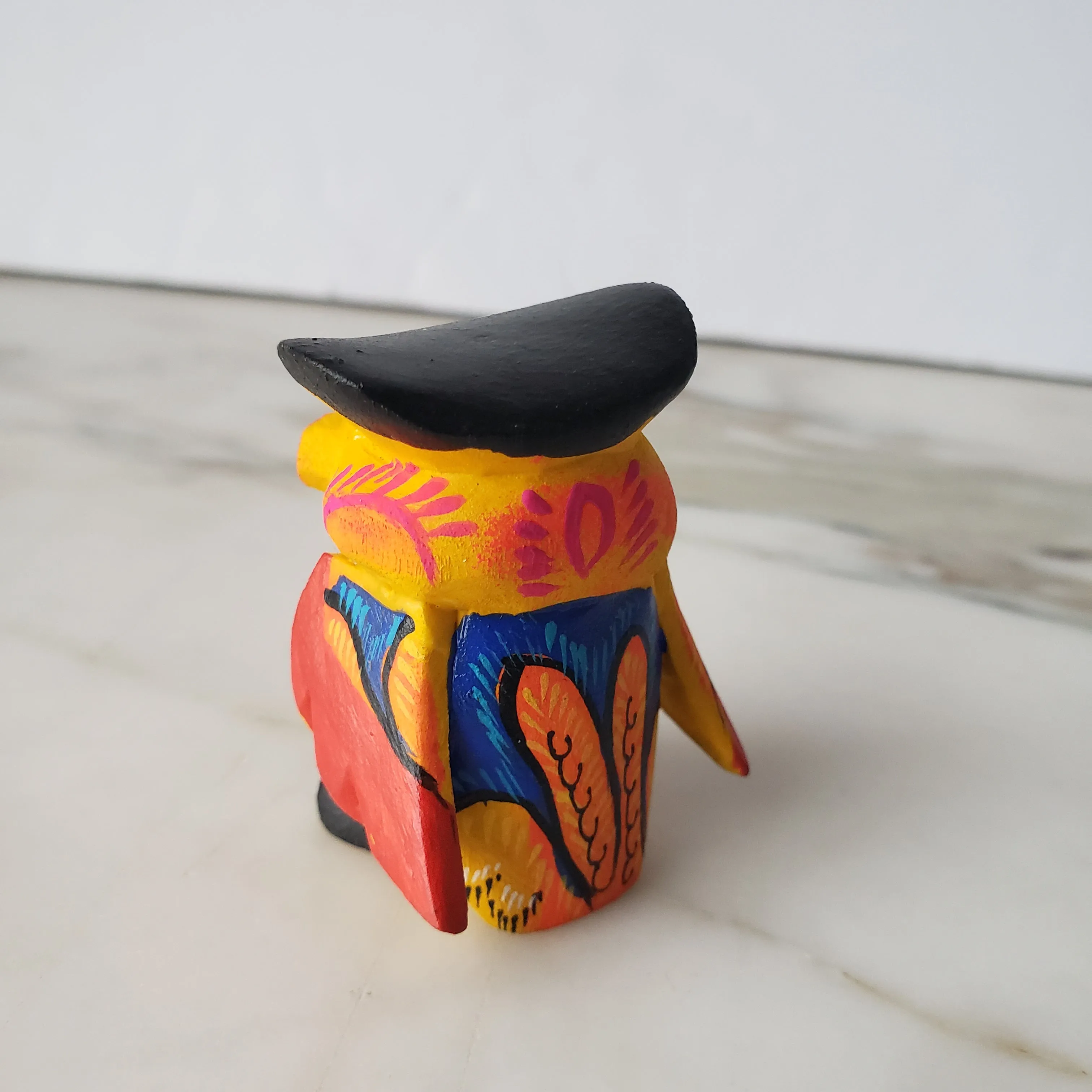 Cute Alebrije Owl Mini Wood Carving Oaxaca Hand Painted