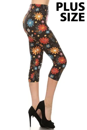 Daisy Garden Plus Size Premium Capri