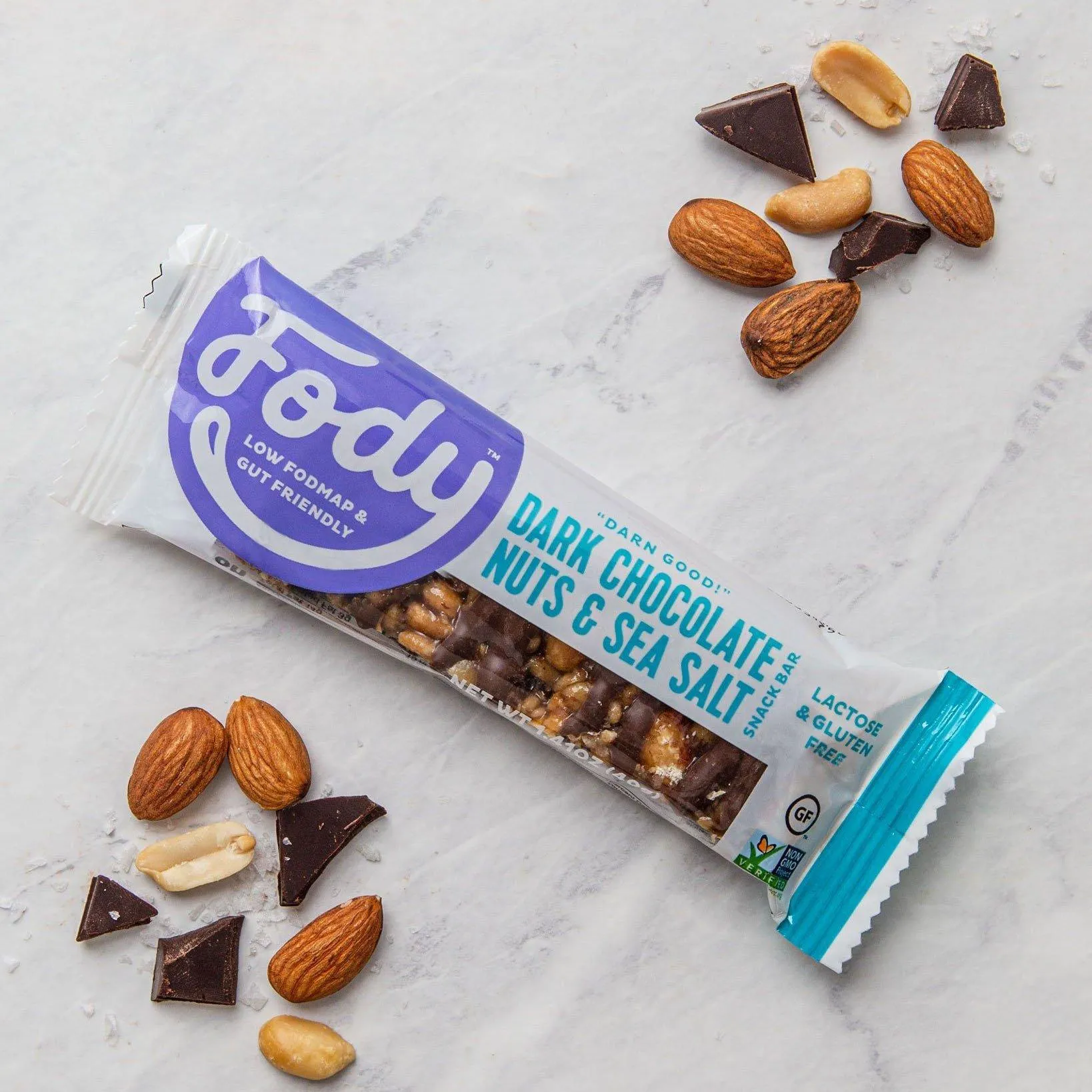 Dark Chocolate Nuts & Sea Salt Snack Bars - Box of 12