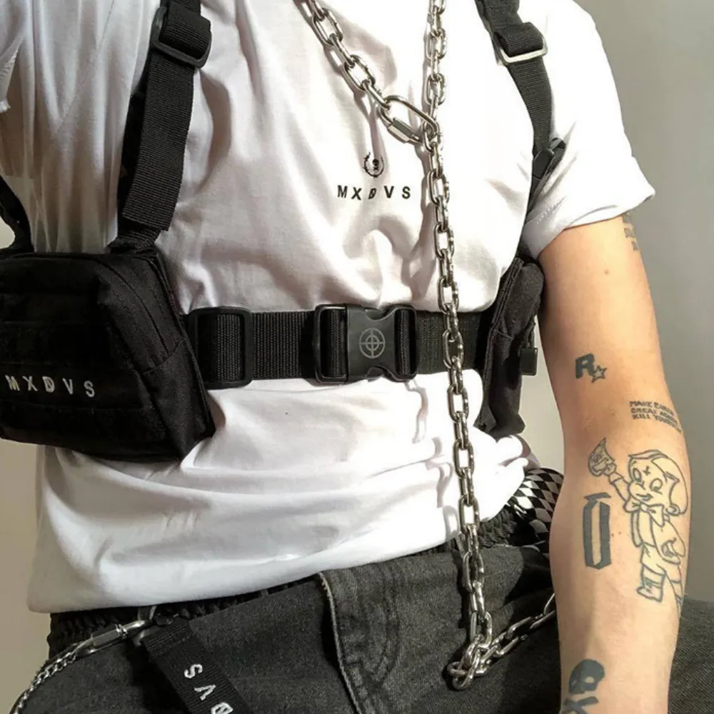 Dark Functional Tactical Vest Chest Bag