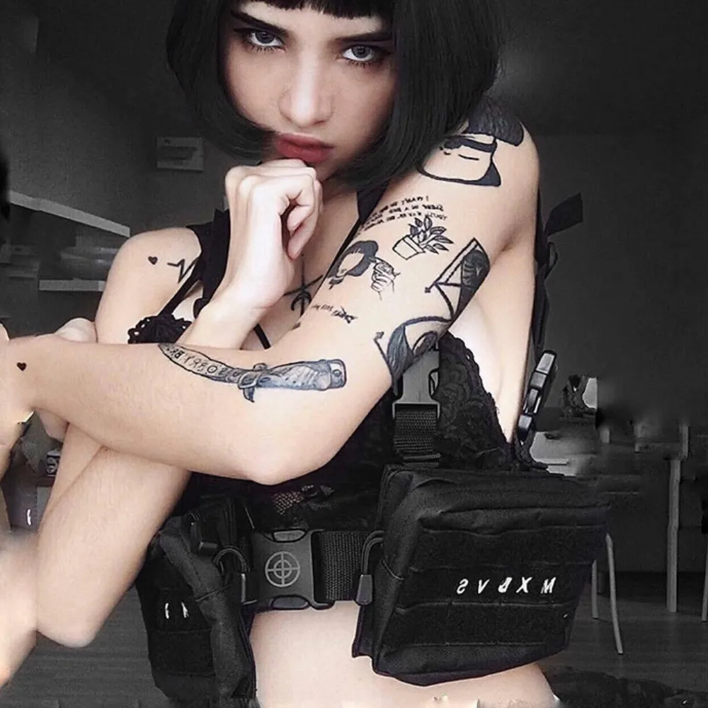 Dark Functional Tactical Vest Chest Bag