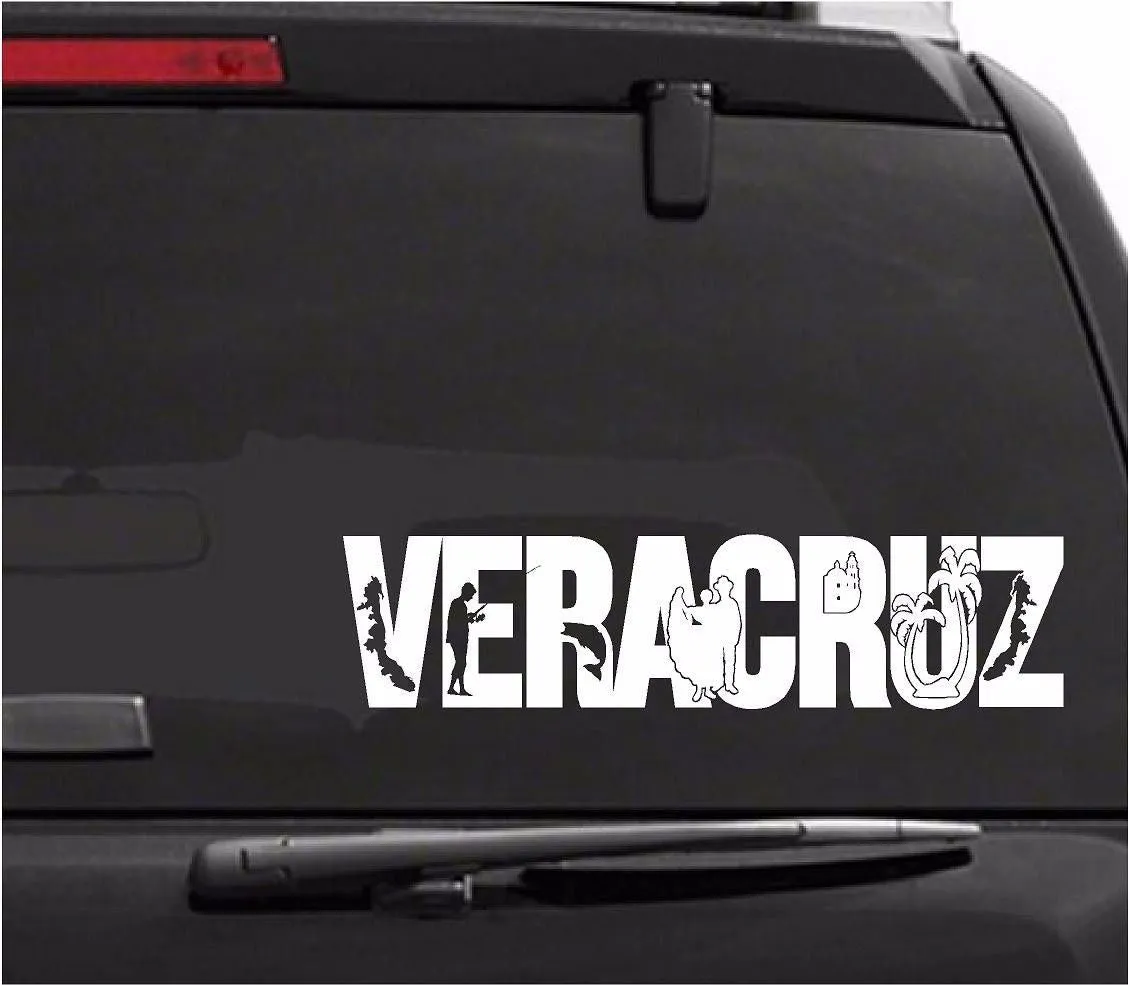 Decals - Stickers. Mexico: Emblema de Veracruz. Mapa.