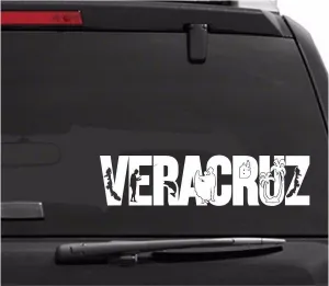 Decals - Stickers. Mexico: Emblema de Veracruz. Mapa.