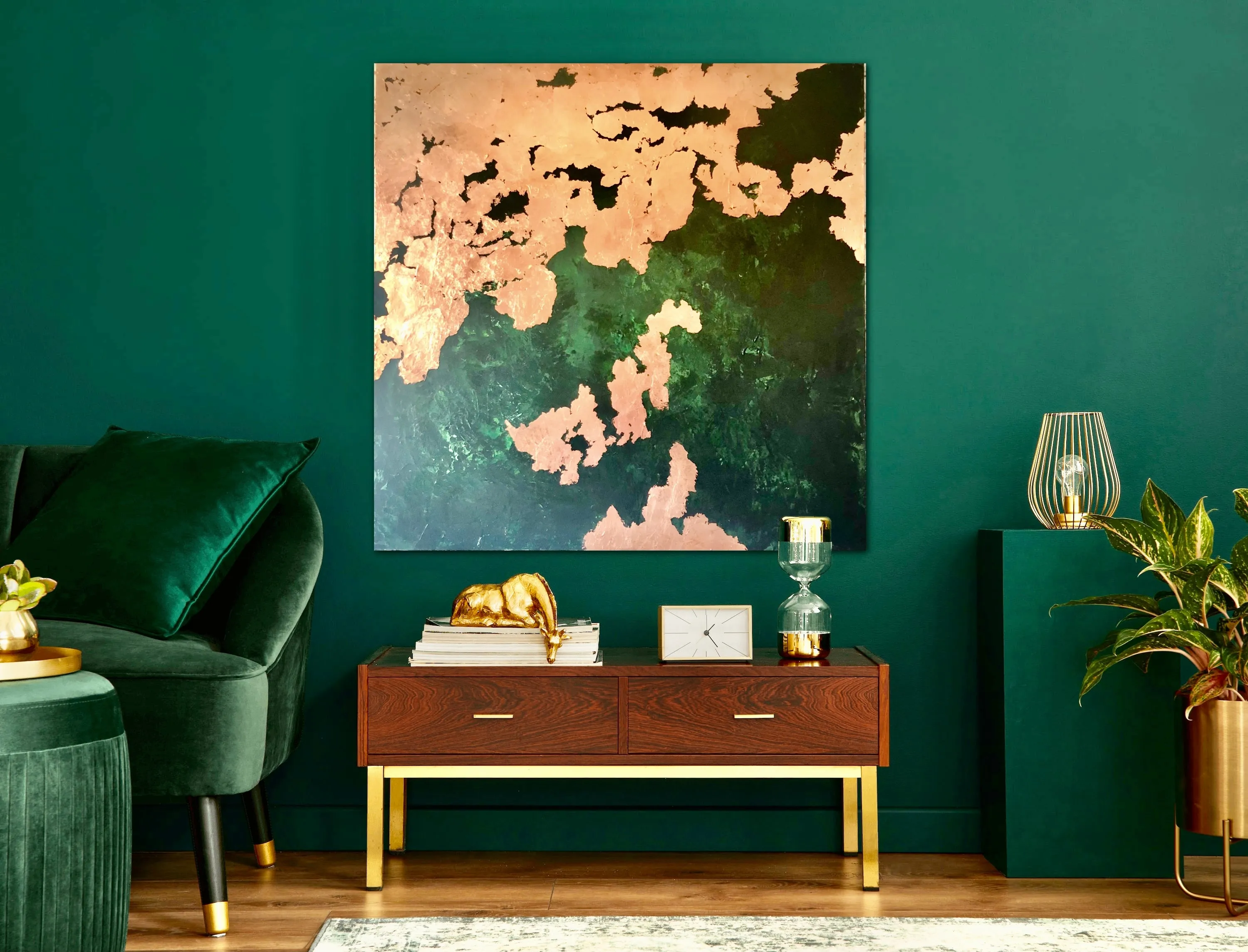 Deep Emerald Mine - 48"W x 48"H