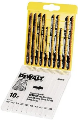 DeWalt Dt2290 Jigsaw Blades Assorted 10pce Wood Cutting