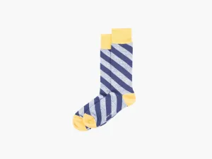 Diagonal-Blue/Blue Heather/Yellow