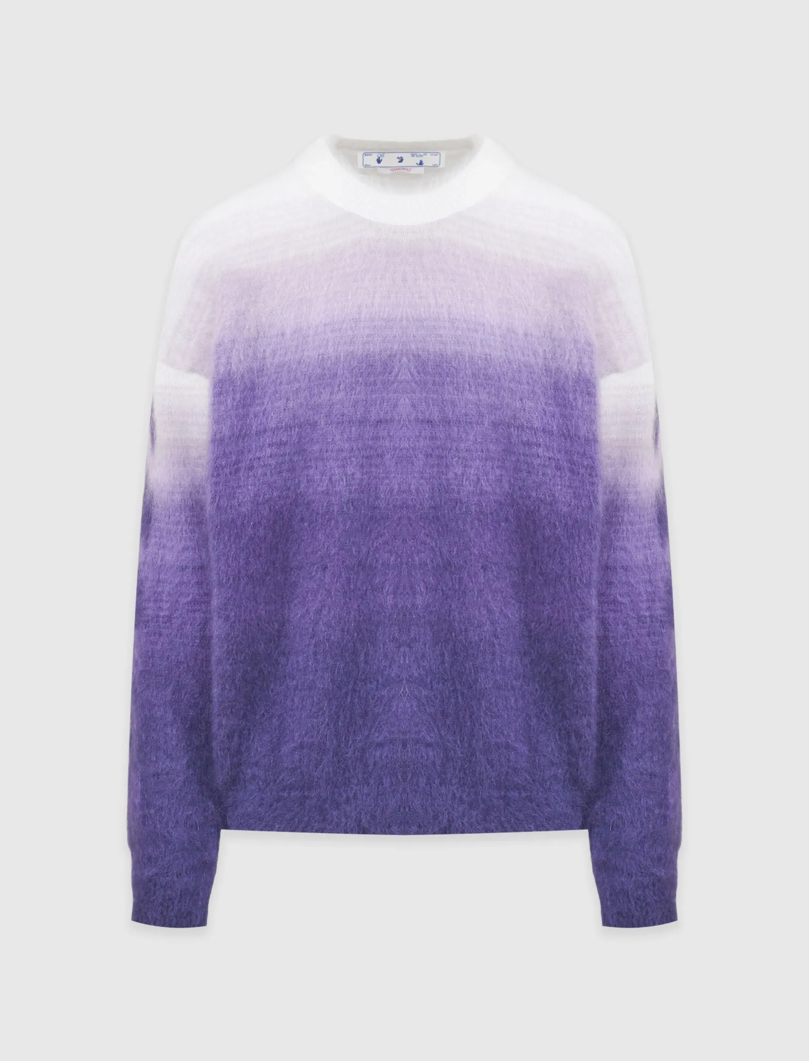 DIAGONAL BRUSHED KNIT CREWNECK