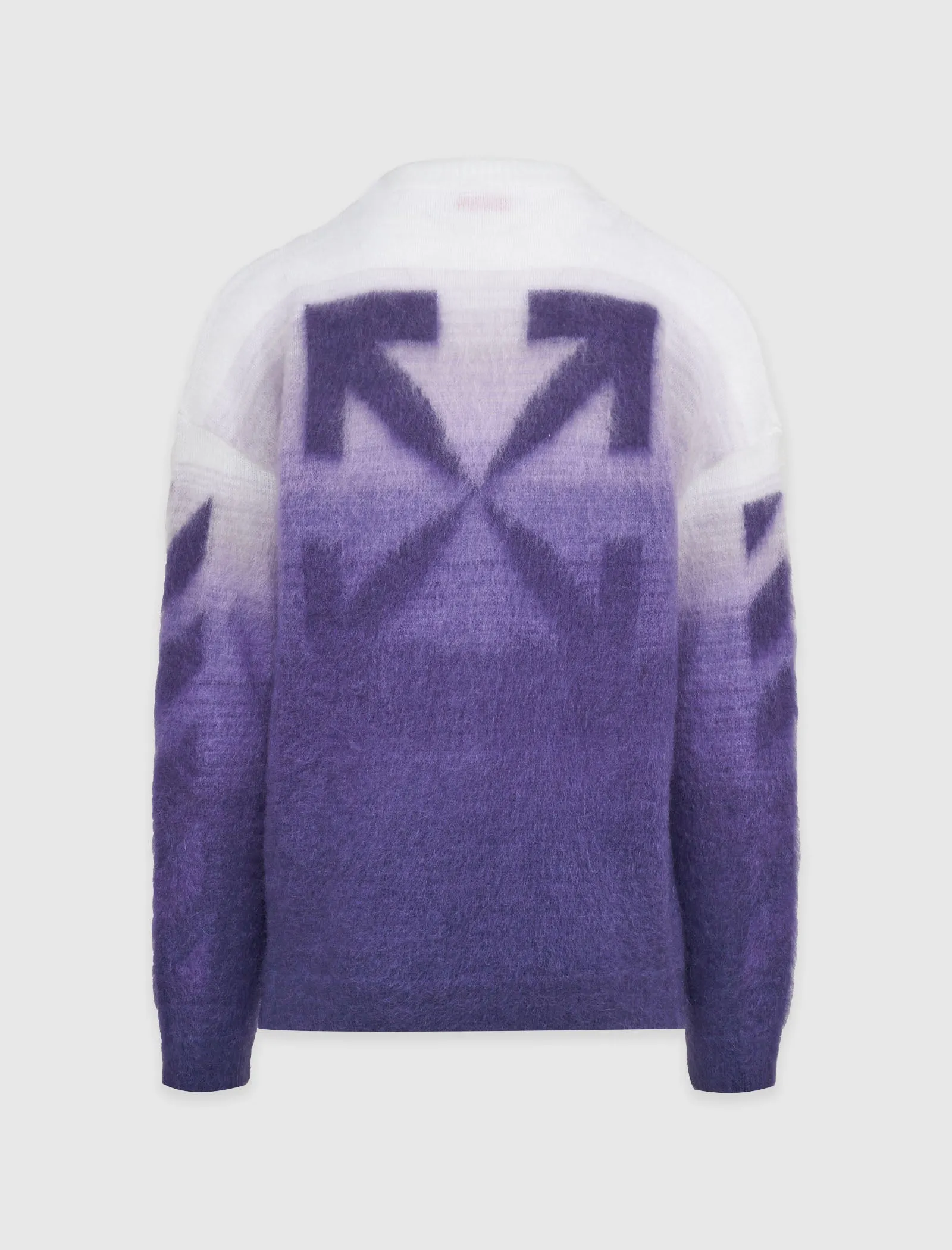 DIAGONAL BRUSHED KNIT CREWNECK
