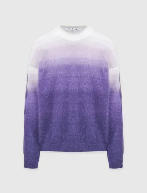 DIAGONAL BRUSHED KNIT CREWNECK