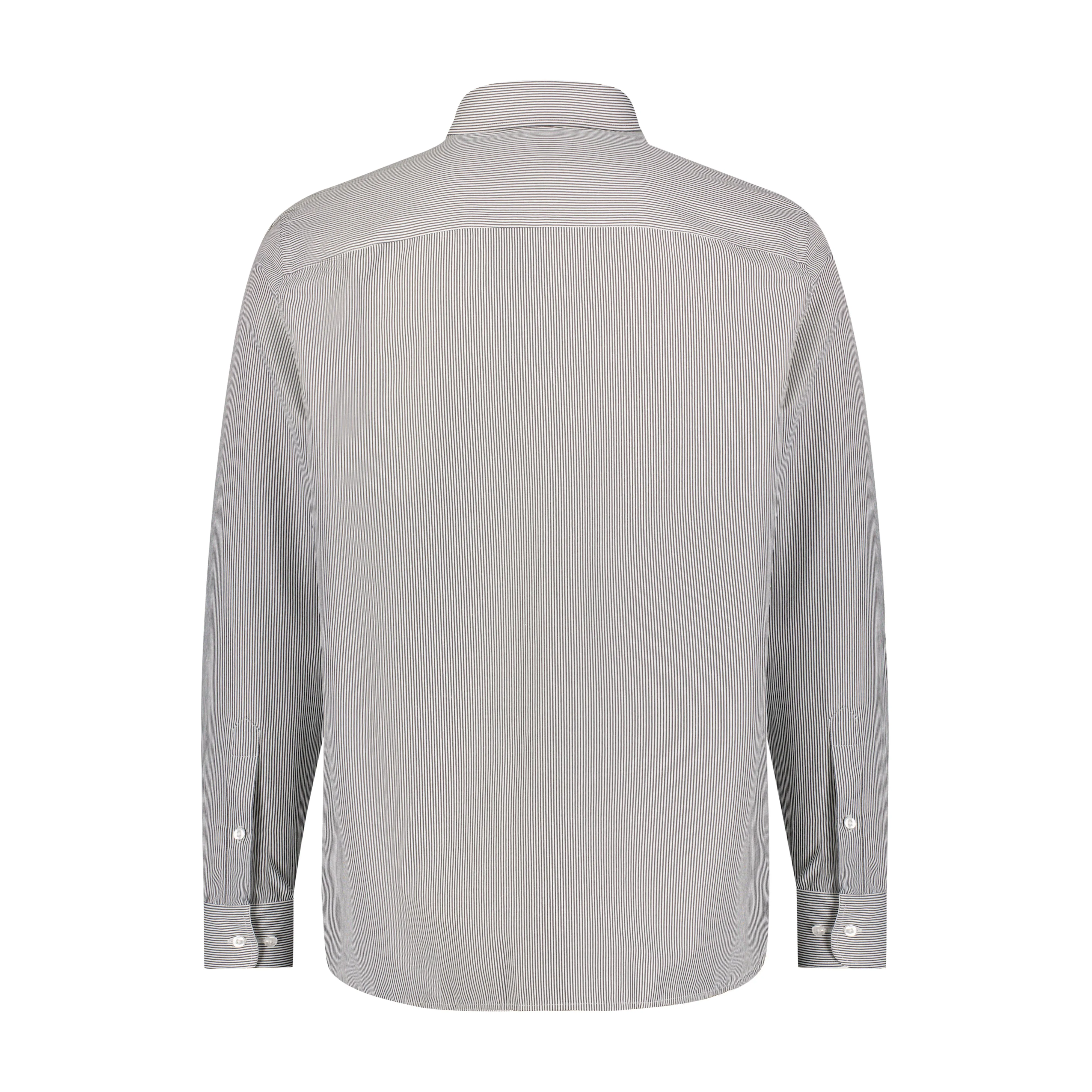 DIAGONAL CHARCOAL STRIPE SHIRT