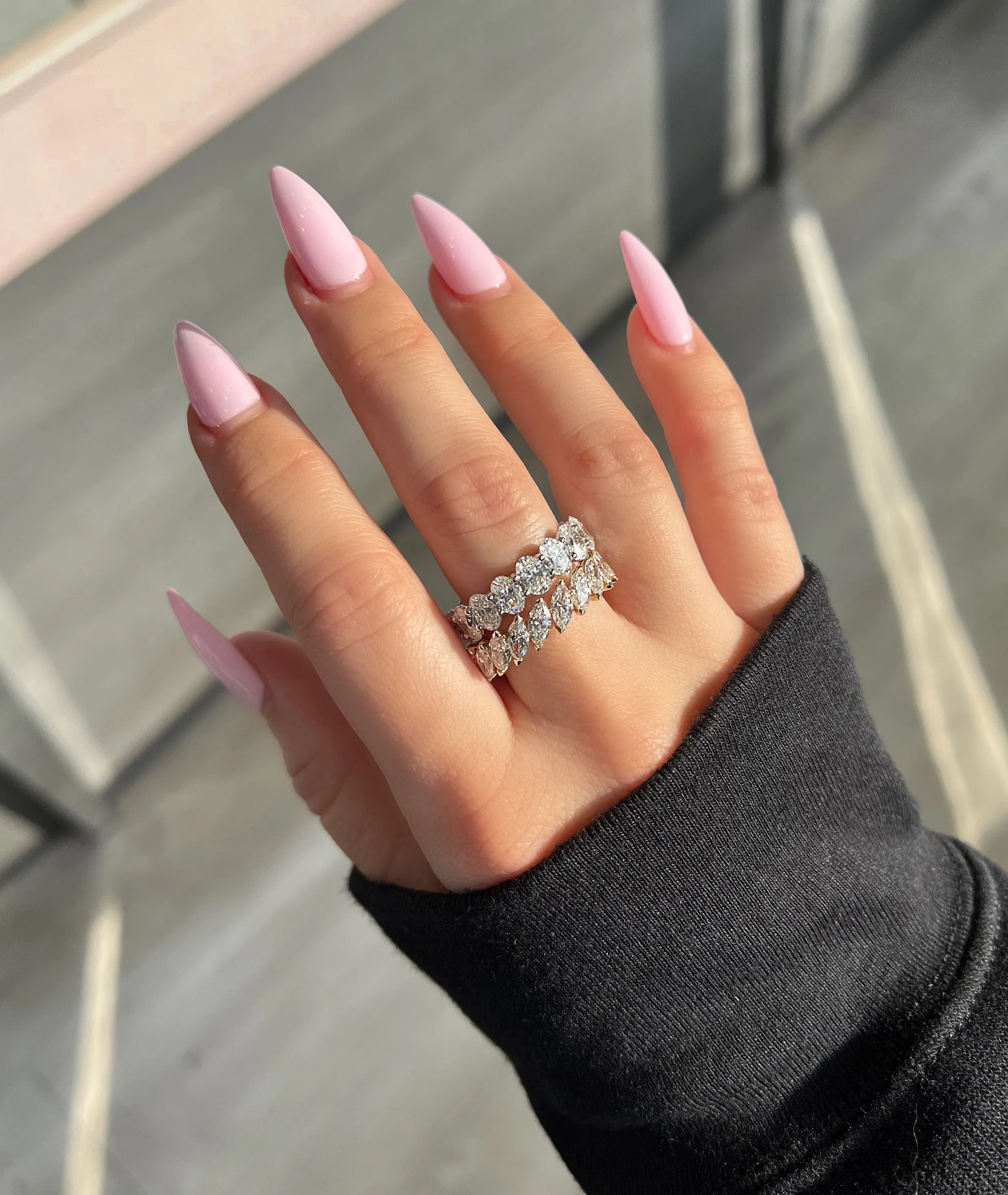 Diagonal Diamond Marquise Band