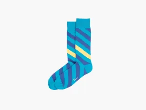 Diagonal Highlight-Teal/Yellow