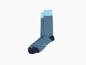 Diagonal Houndstooth-Blue
