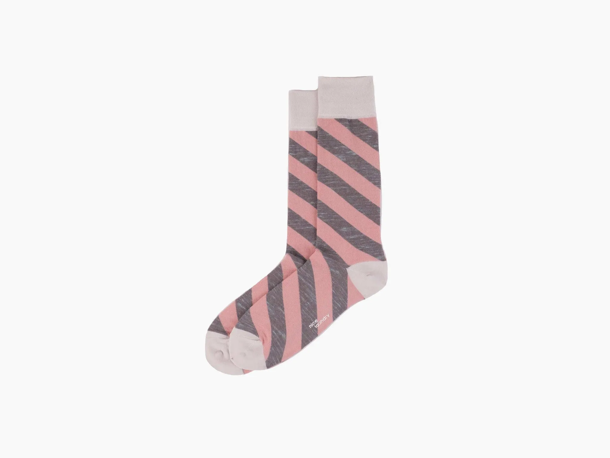Diagonal Stripe-Mauve/Grey Heather/Grey