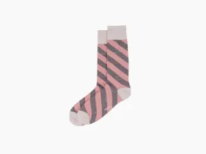 Diagonal Stripe-Mauve/Grey Heather/Grey