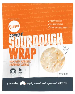 Diego's GoWell Sourdough Wraps 320g