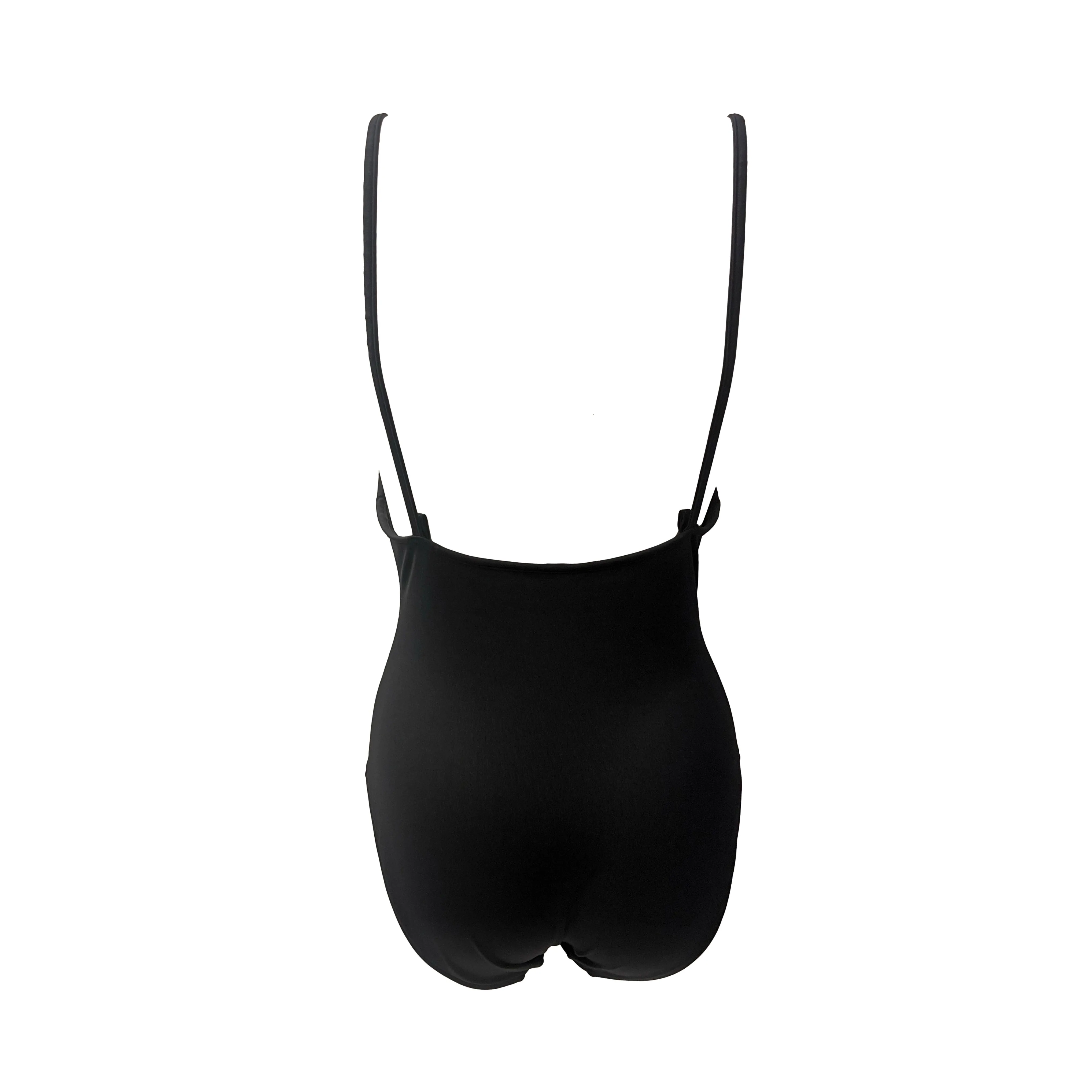 Dior Black Rhinestone Strap One Piece