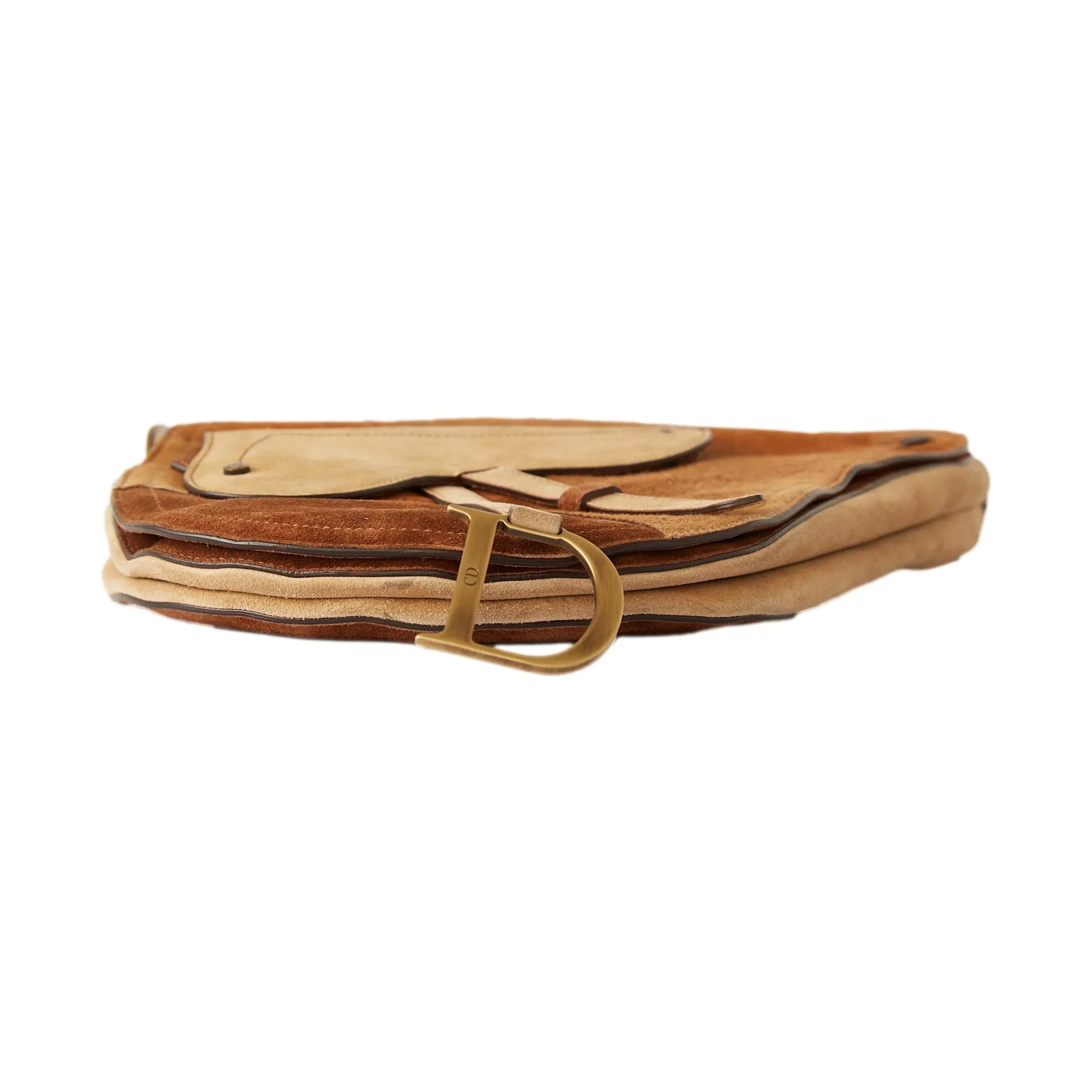 Dior Brown Calf Hair Jumbo Saddle Bag