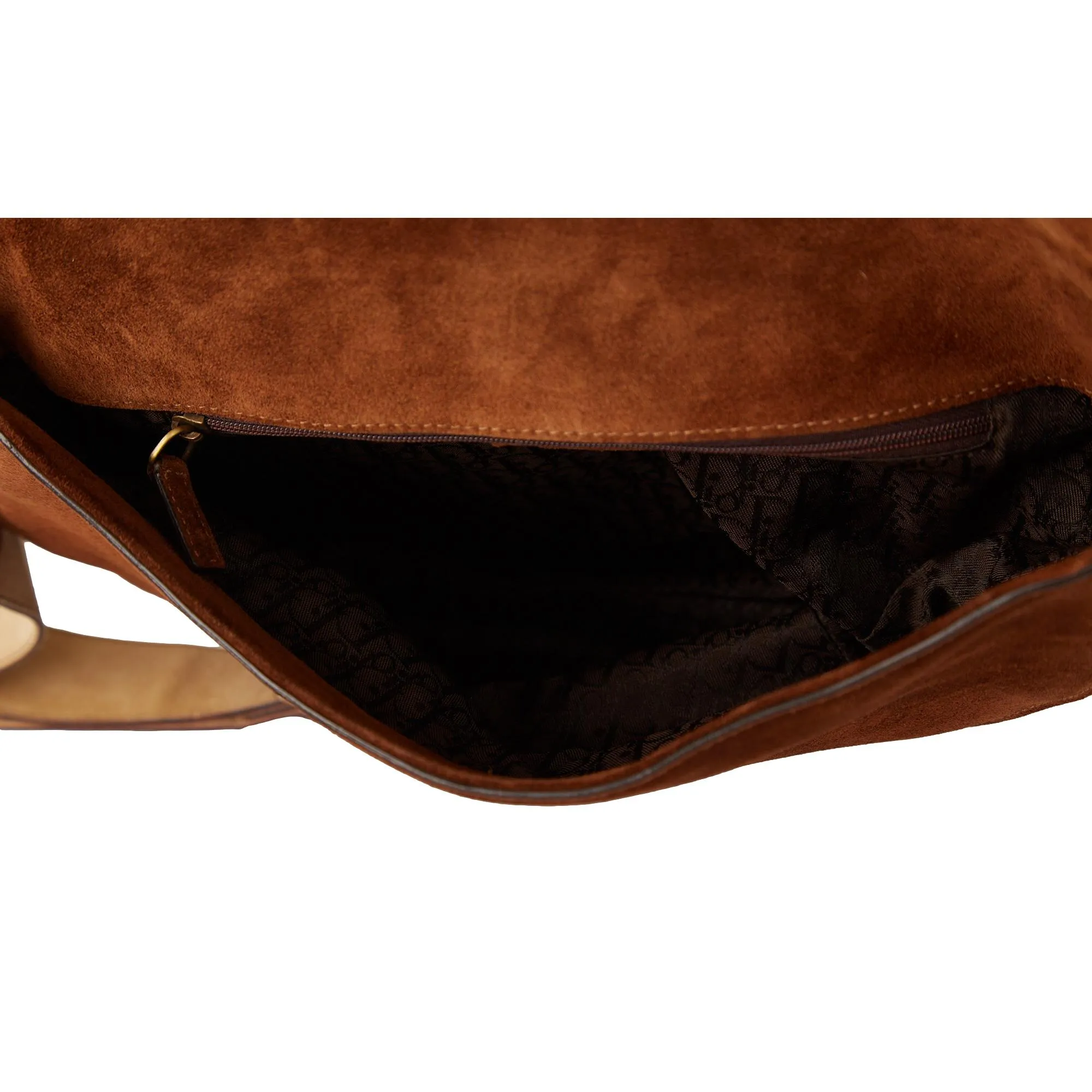 Dior Brown Calf Hair Jumbo Saddle Bag