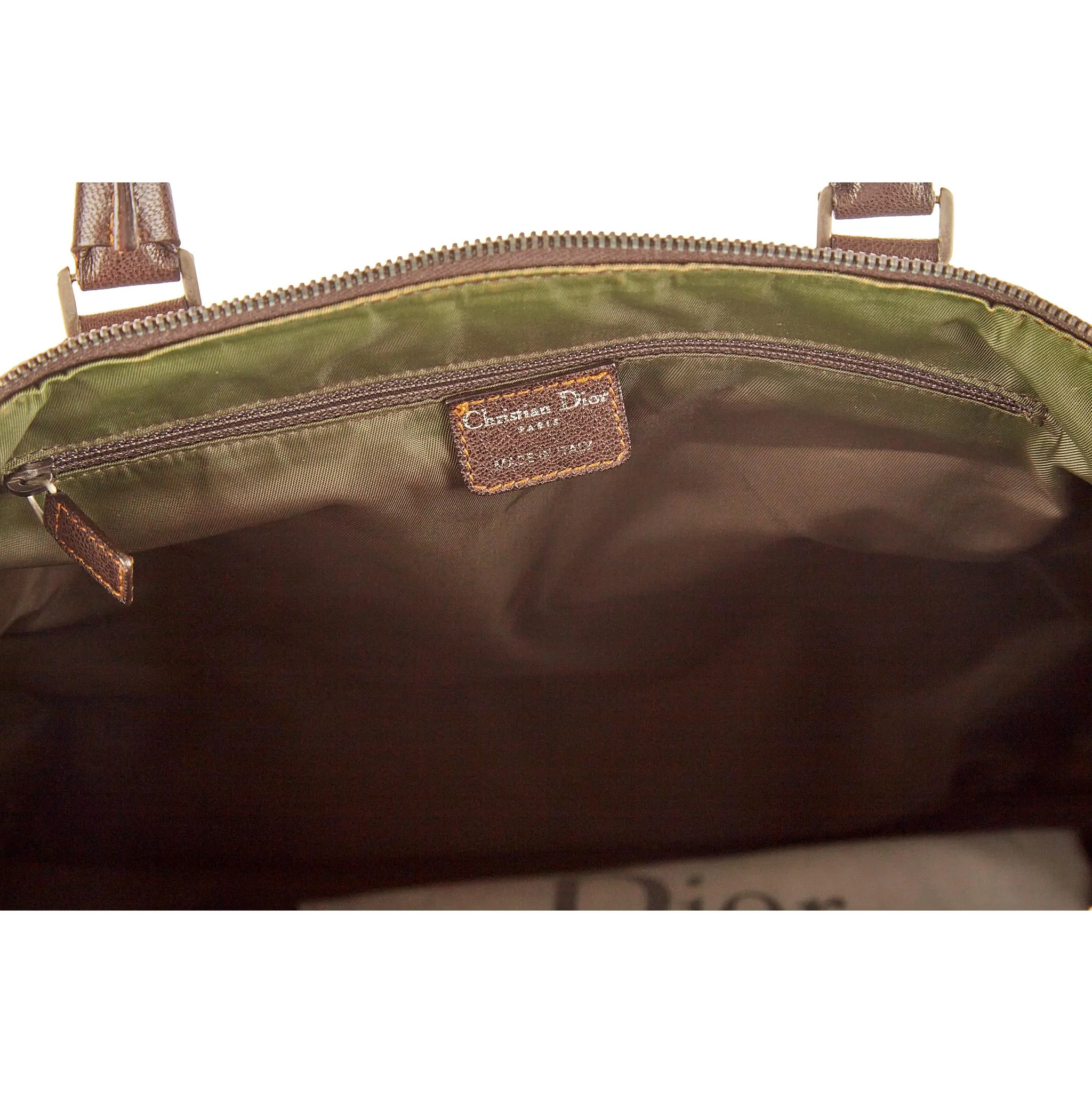 Dior Brown Logo Trotter Bag