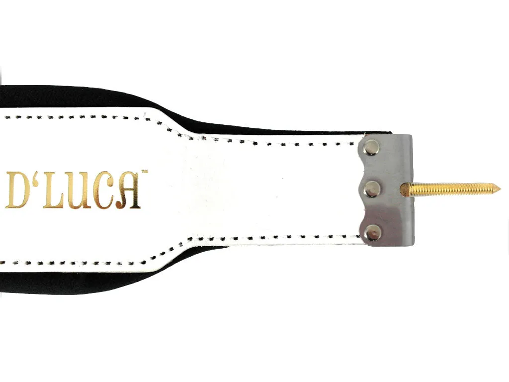 D'Luca Pro Series Genuine Leather Accordion Bass Straps 18.5 Inches White