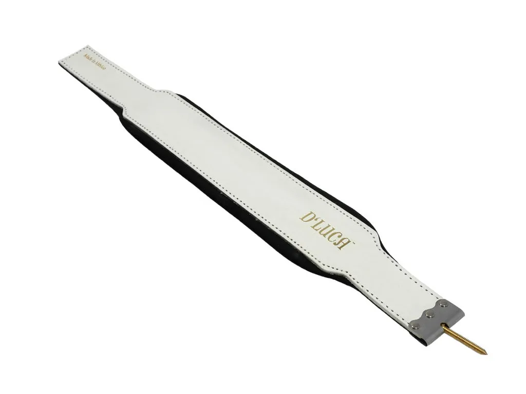 D'Luca Pro Series Genuine Leather Accordion Bass Straps 18.5 Inches White