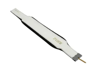D'Luca Pro Series Genuine Leather Accordion Bass Straps 18.5 Inches White