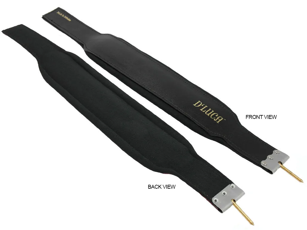 D'Luca Pro Series Genuine Leather Accordion Bass Straps 23 Inches Black